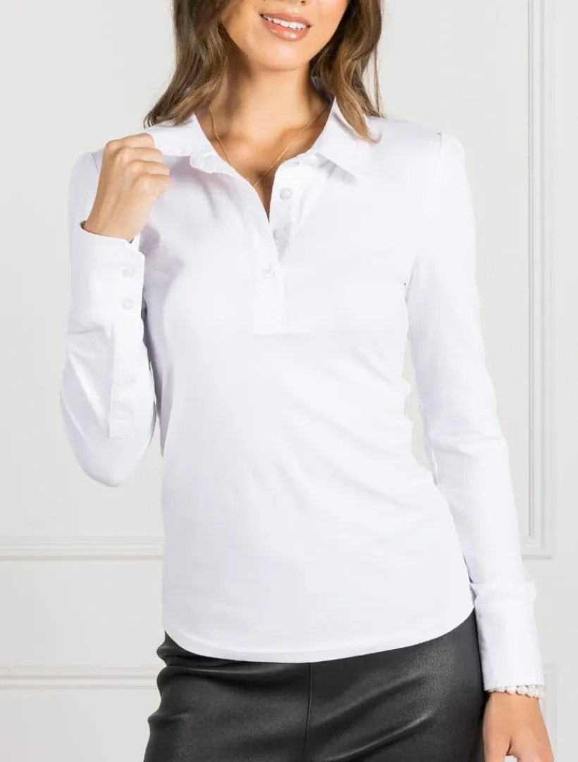 Shirts And Tops*Zjoosh The Oliver Long Sleeve Top White