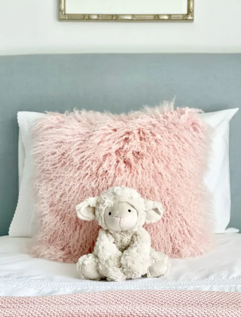 Cushions*Zjoosh Tibetan Fur Cushion Blush