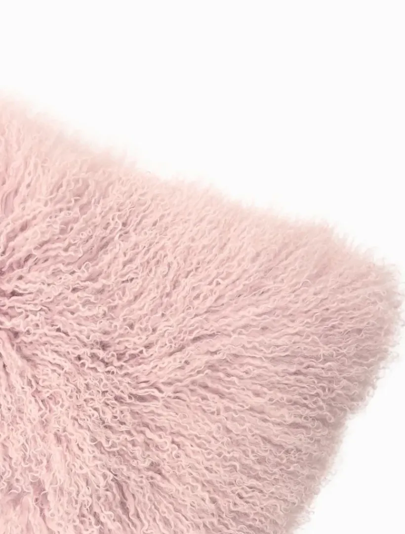 Cushions*Zjoosh Tibetan Fur Cushion Blush