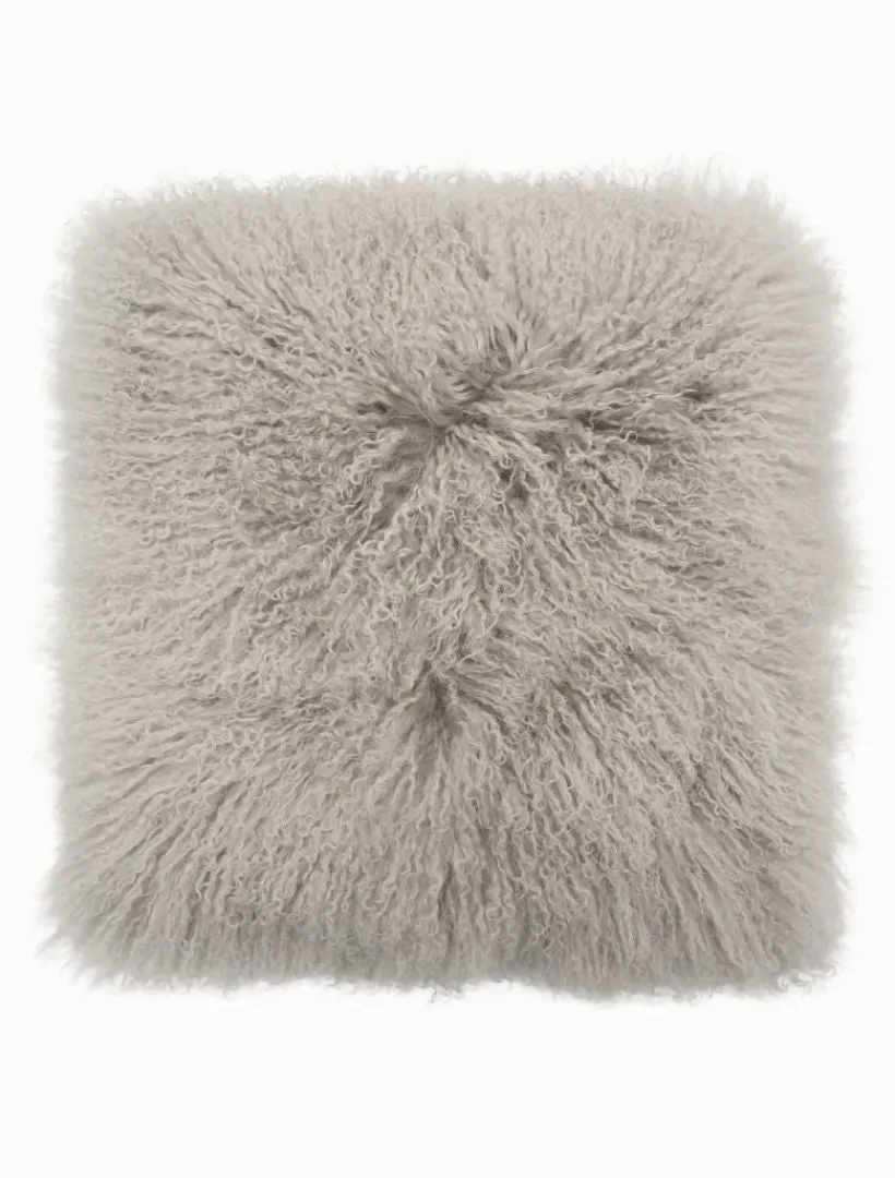 Cushions*Zjoosh Tibetan Fur Cushion Grey