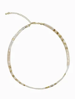 Necklaces|Gold Jewellery*Zjoosh Tila Necklace Beige and Gold