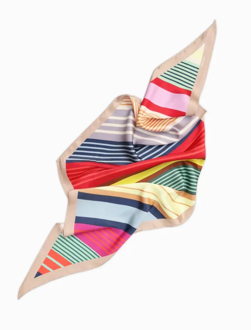 Fashion Scarves|Scarves*Zjoosh Trapezoid Scarf Bright Stripes