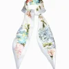Fashion Scarves|Scarves*Zjoosh Trapezoid Scarf Floral Light Blue