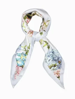 Fashion Scarves|Scarves*Zjoosh Trapezoid Scarf Floral Light Blue