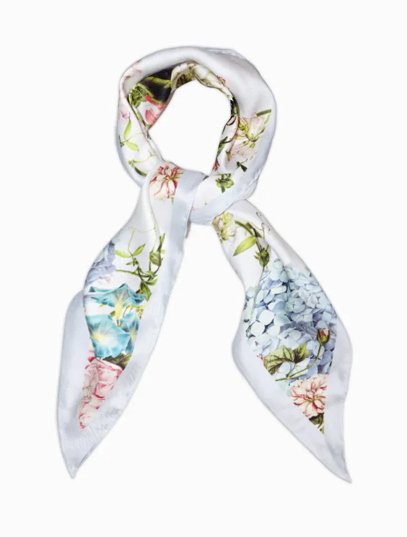 Fashion Scarves|Scarves*Zjoosh Trapezoid Scarf Floral Light Blue