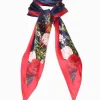 Fashion Scarves|Scarves*Zjoosh Trapezoid Scarf Floral Navy