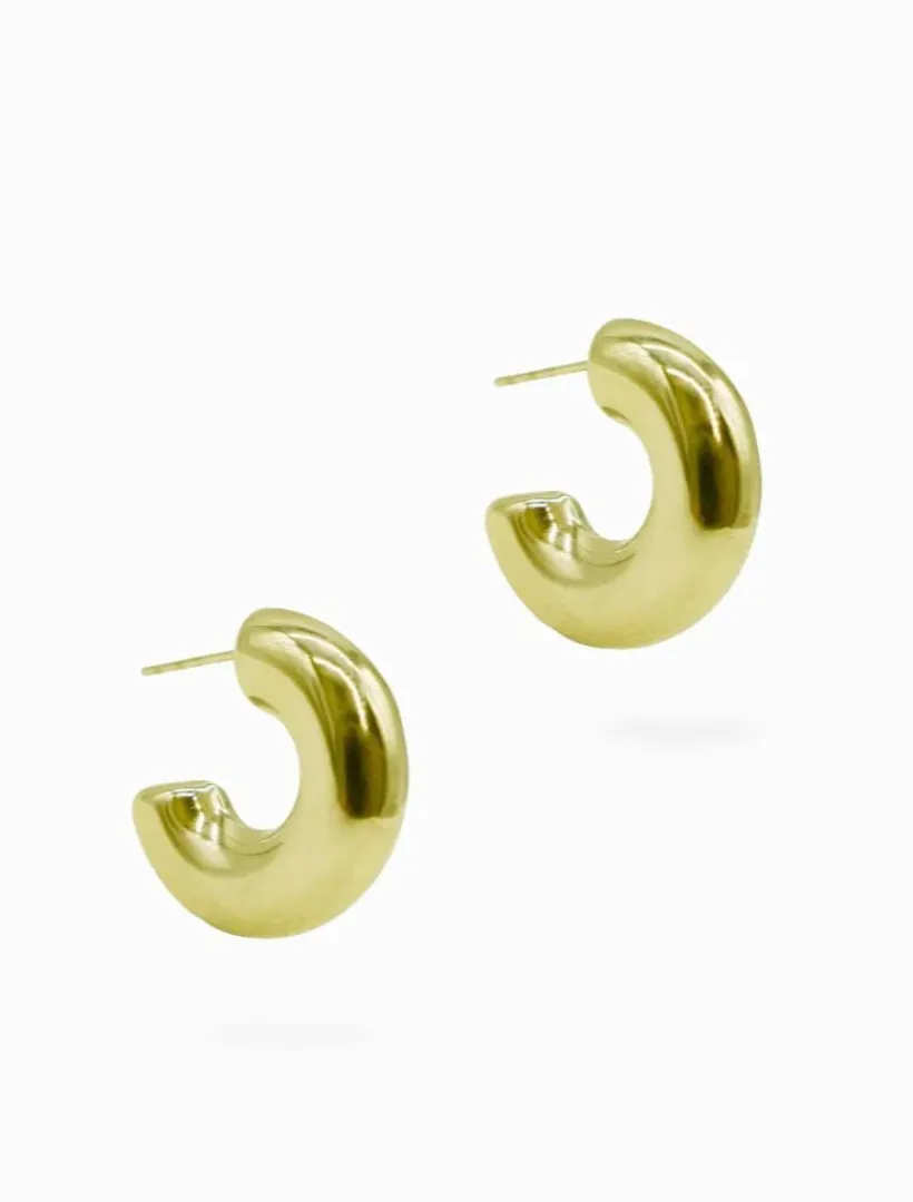 Earrings|Gold Jewellery*Zjoosh Tube Hoops Gold