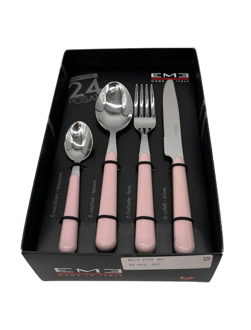 Cutlery & Servers*Zjoosh Umbria 24 Piece Cutlery Set - FINAL SALE Pink