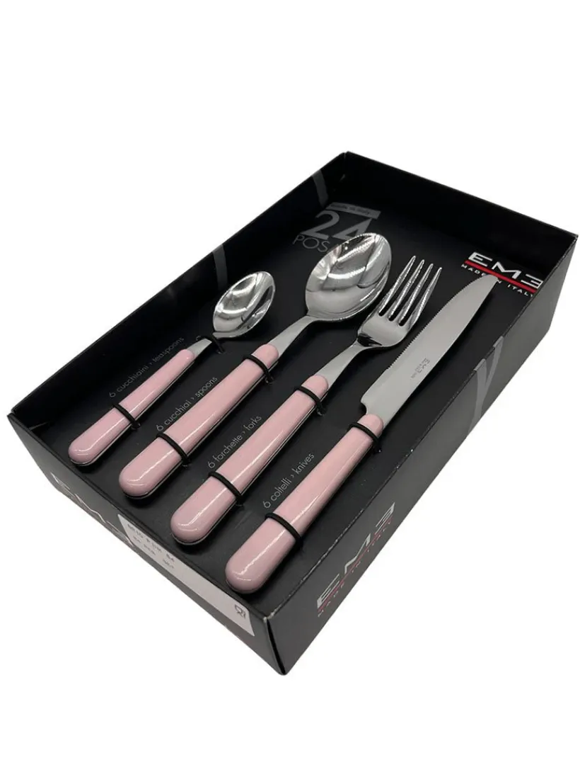 Cutlery & Servers*Zjoosh Umbria 24 Piece Cutlery Set - FINAL SALE Pink