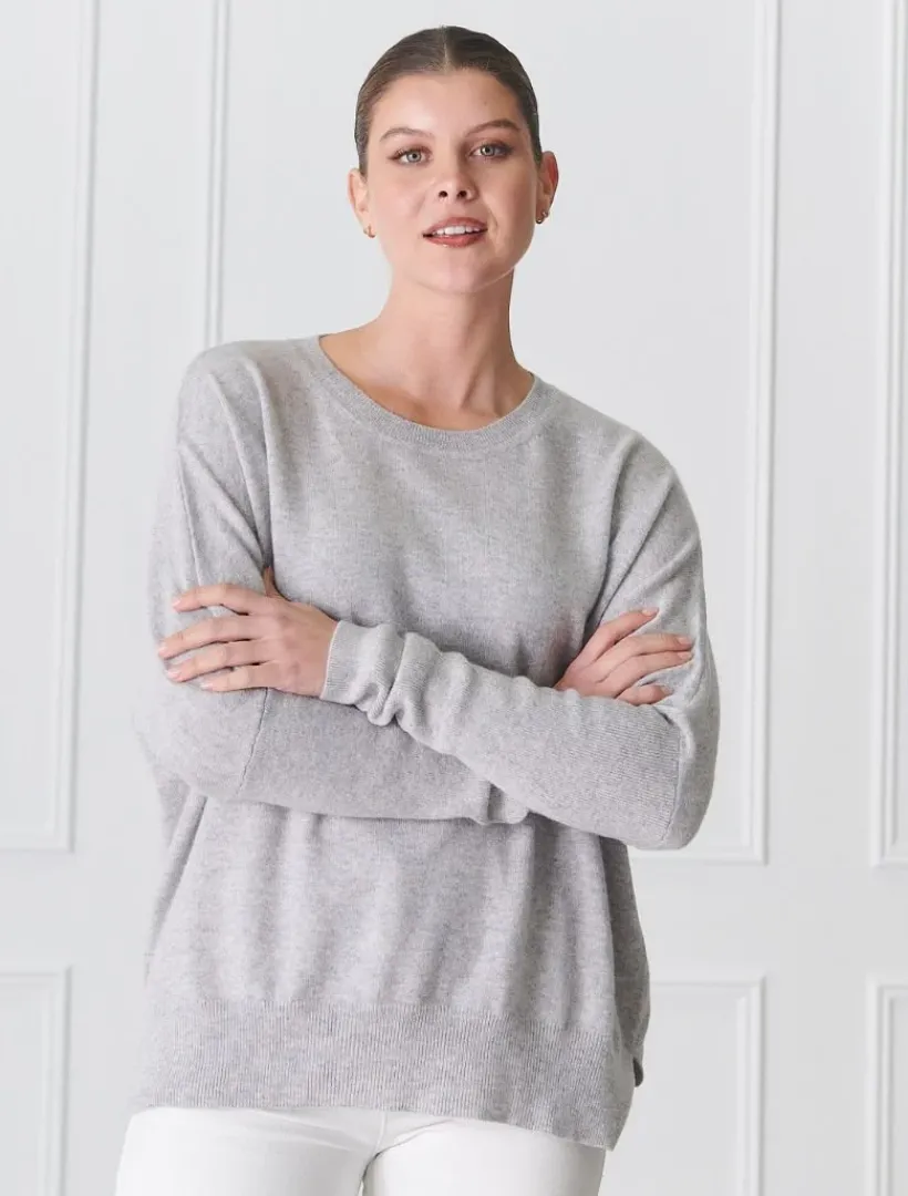 Knits And Jumpers*Zjoosh Vanessa Cashmere Jumper Grey