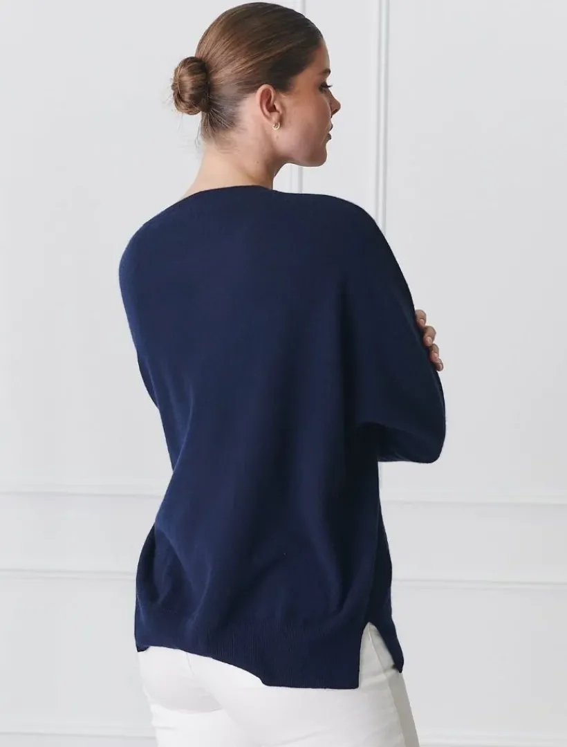 Knits And Jumpers*Zjoosh Vanessa Cashmere Jumper Navy