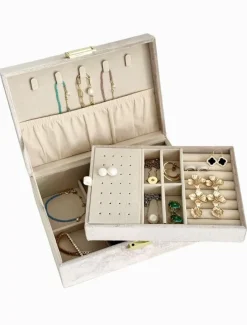 Jewellery Storage|Jewellery And Trinket Boxes*Zjoosh Velvet Jewellery Box Champagne