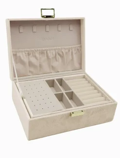 Jewellery Storage|Jewellery And Trinket Boxes*Zjoosh Velvet Jewellery Box Champagne