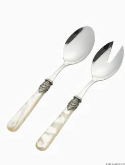 Cutlery & Servers*Zjoosh Verona 2 Piece Salad Server Ivory Pearl IvoryPearl