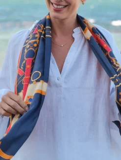 Fashion Scarves|Scarves*Zjoosh Vintage Belt Silk Scarf