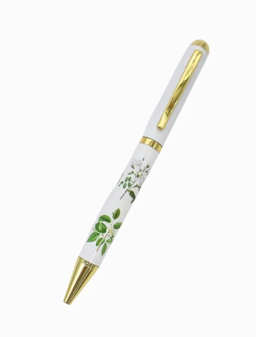 Stationery*Zjoosh Vintage Botanical Pen White