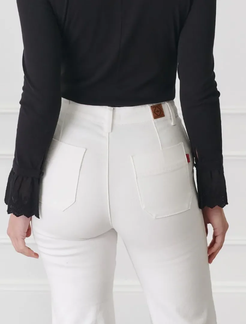 Pants*Zjoosh Wanda Denim Pant White