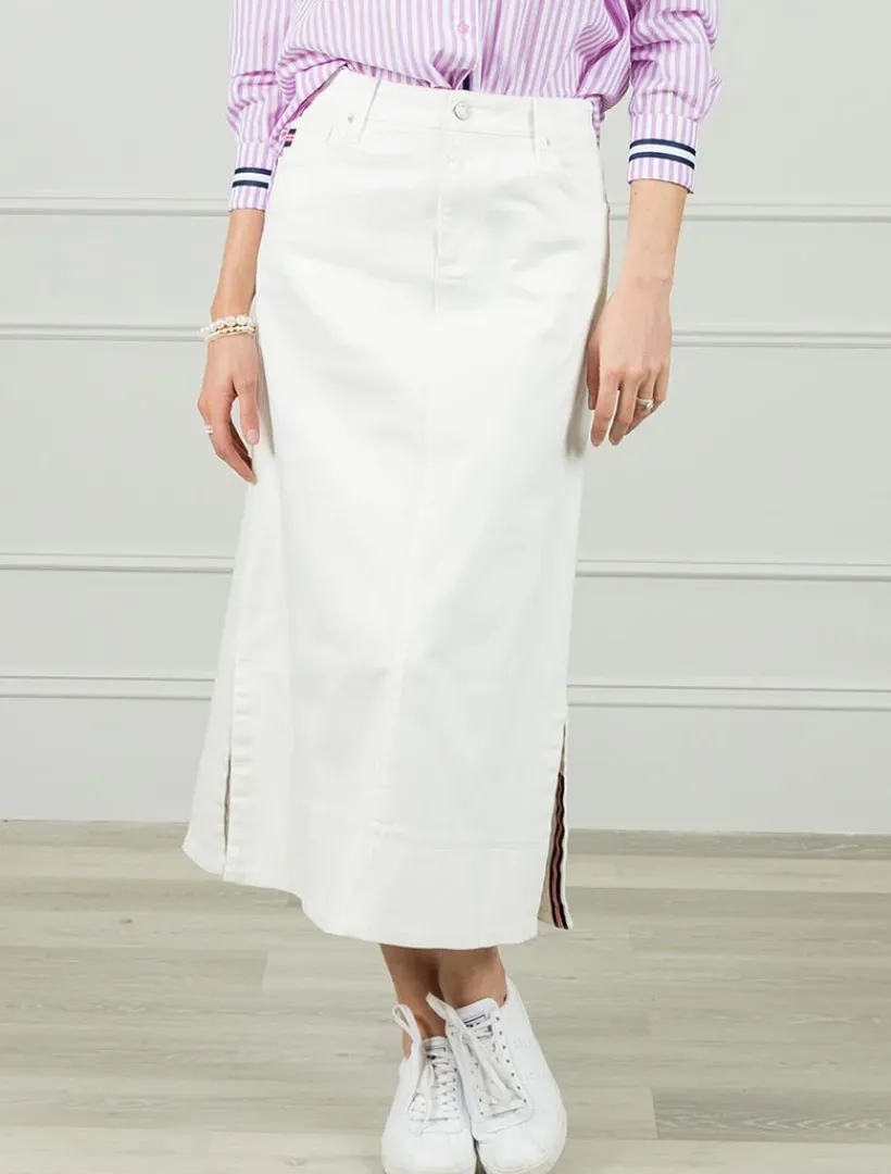 Skirts*Zjoosh Wanda Denim Skirt White