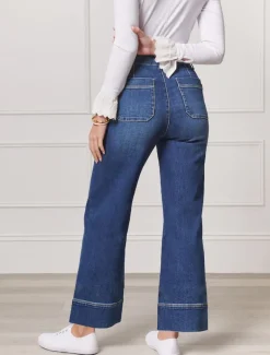 Pants*Zjoosh Wanda Long Leg Denim Jean Indigo