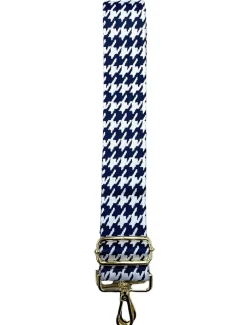 Bag Straps|Bag Straps*Zjoosh Webbing Bag Strap Houndstooth Navy White