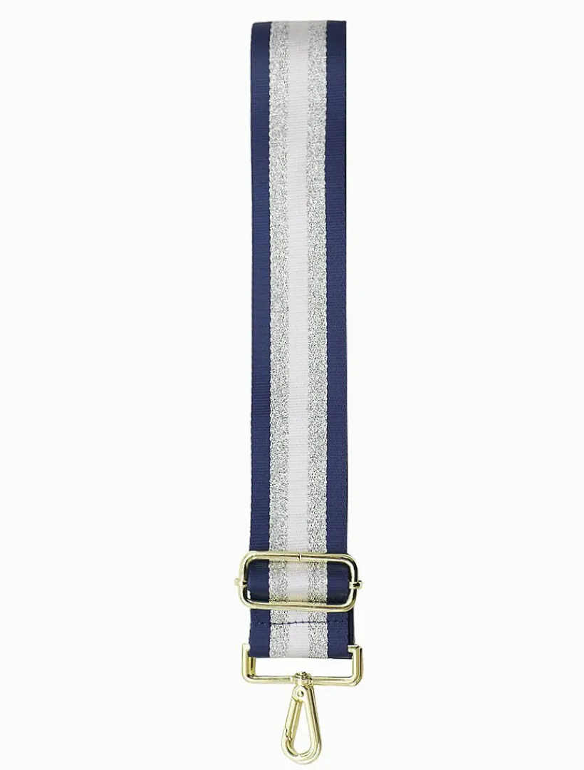 Bag Straps|Bag Straps*Zjoosh Webbing Bag Strap Navy Silver White