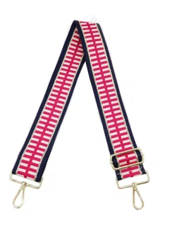 Bag Straps|Bag Straps*Zjoosh Webbing Bag Strap Pink Navy Gold