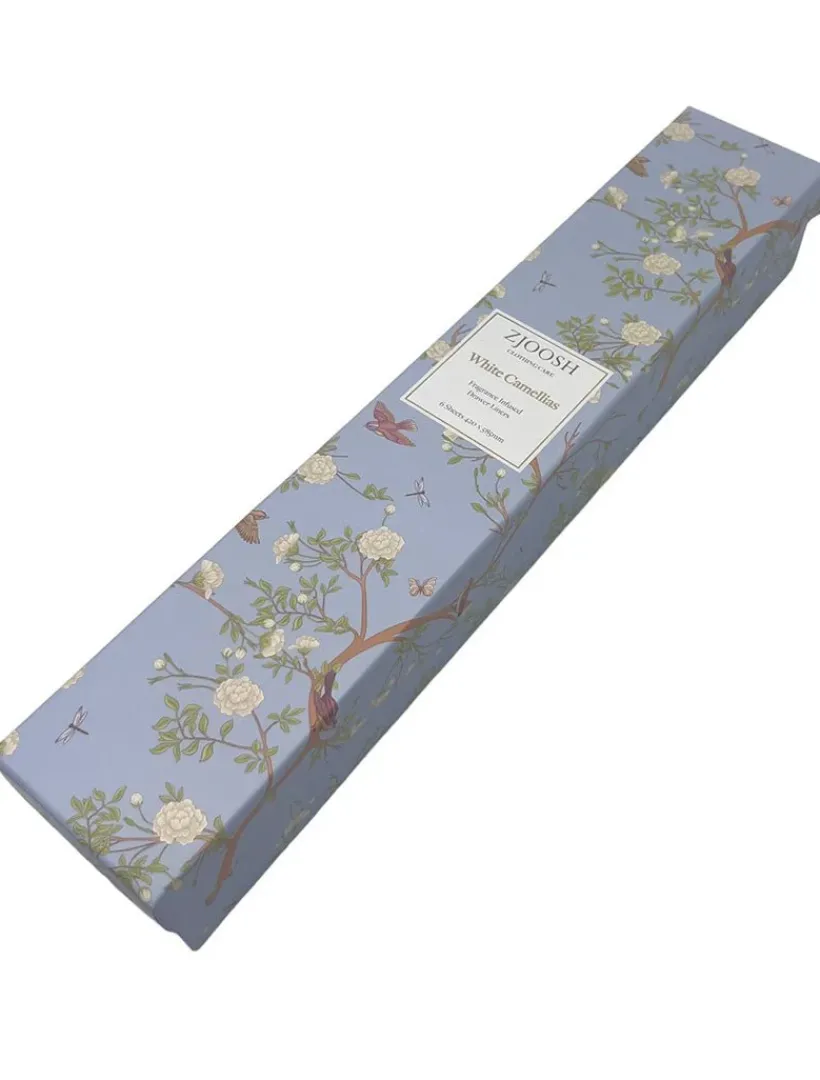 Zjoosh Clothing Care|Drawer Liners And Clothing Protectors*Zjoosh White Camellias Drawer Liners
