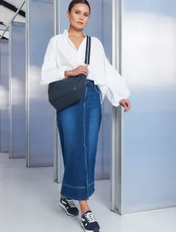 Skirts*Zjoosh Whitney Washed Denim Skirt Indigo