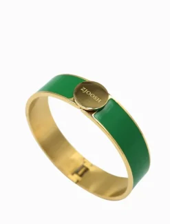 Bangles And Bracelets*Zjoosh Logo Disk Bangle Green