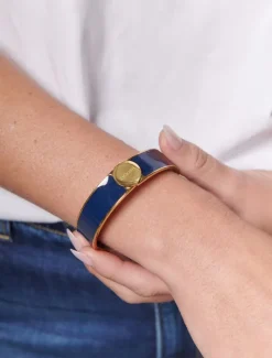 Bangles And Bracelets*Zjoosh Logo Disk Bangle Navy