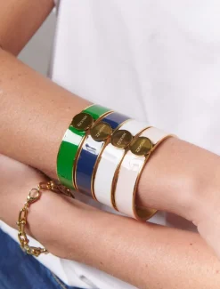 Bangles And Bracelets*Zjoosh Logo Disk Bangle Navy
